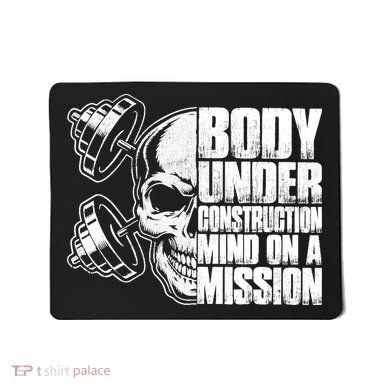 Body Under Construction Mind On A Mission Fitness Lovers Mousepad