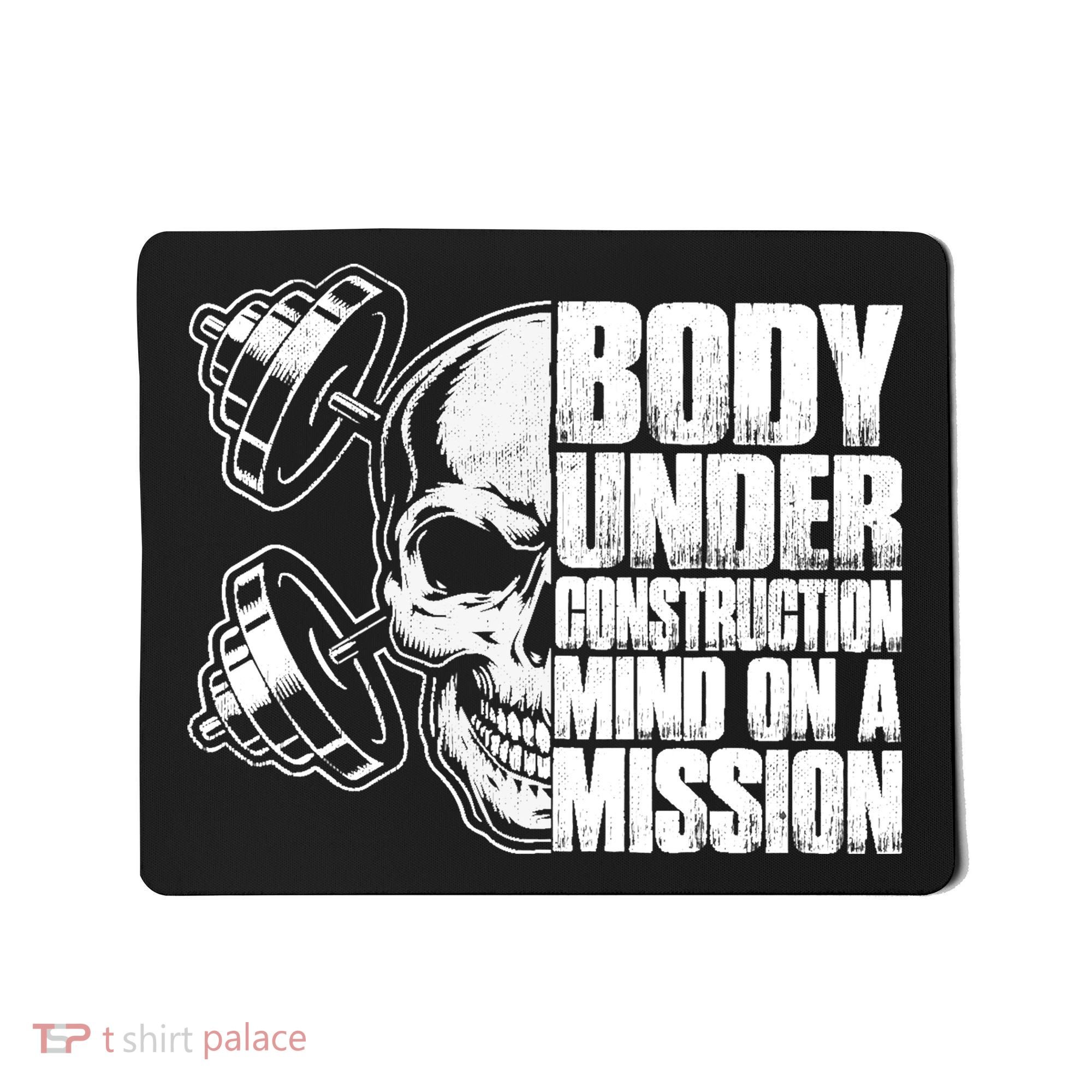 Body Under Construction Mind On A Mission Fitness Lovers Mousepad