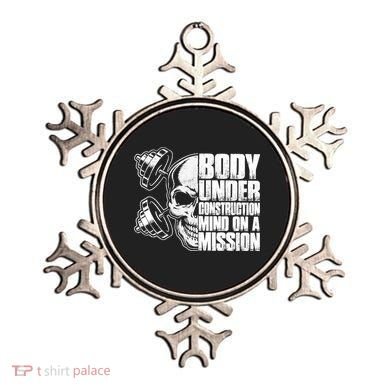 Body Under Construction Mind On A Mission Fitness Lovers Ornament