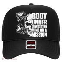 Body Under Construction Mind On A Mission Fitness Lovers Hat thumb 0