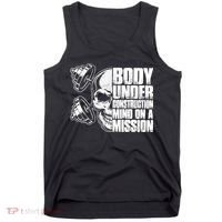 Body Under Construction Mind On A Mission Fitness Lovers Tank Top thumb 0
