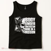 Body Under Construction Mind On A Mission Fitness Lovers Tank Top thumb 2