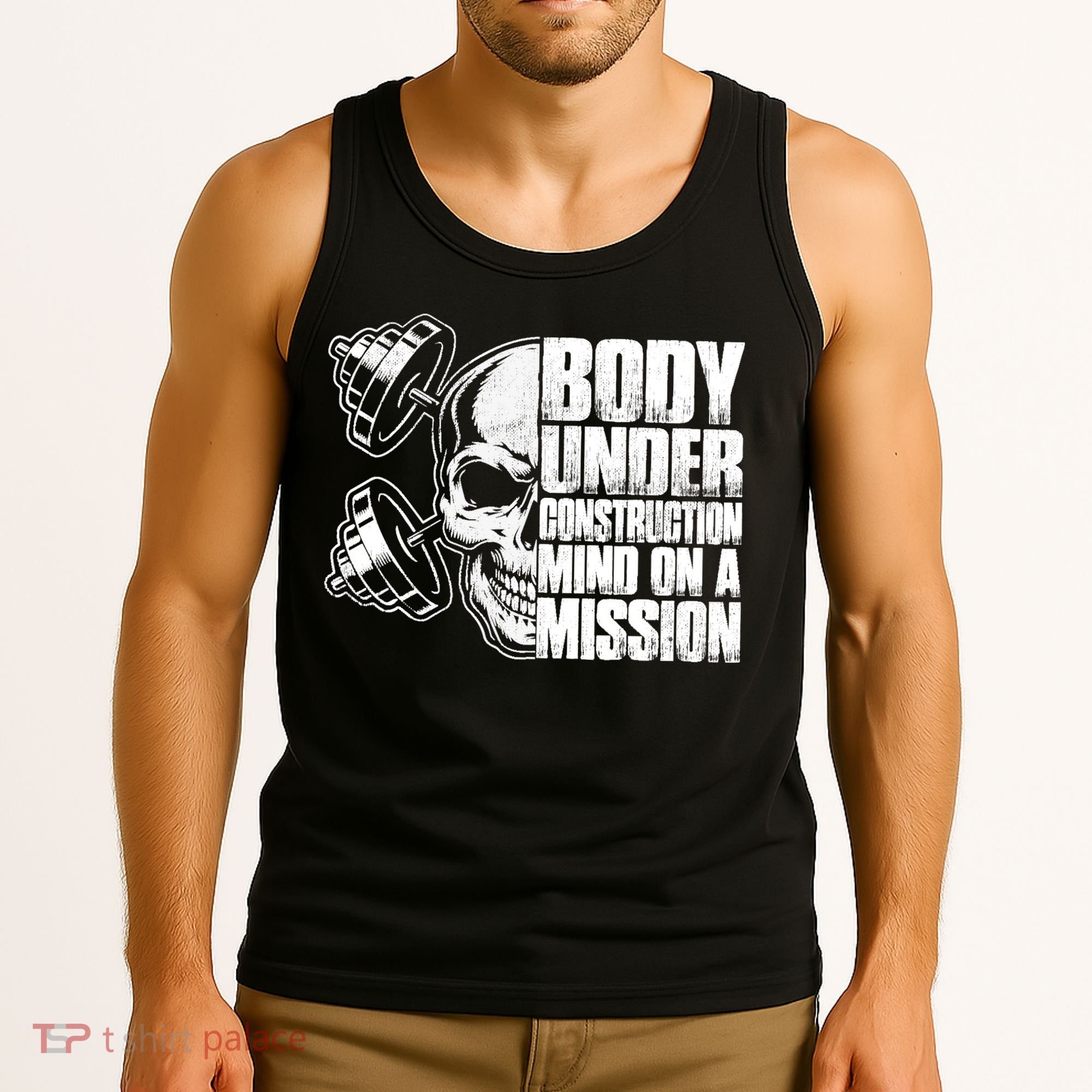 Body Under Construction Mind On A Mission Fitness Lovers Tank Top