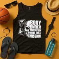 Body Under Construction Mind On A Mission Fitness Lovers Tank Top thumb 4