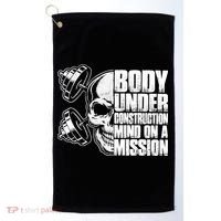 Body Under Construction Mind On A Mission Fitness Lovers Golf Towel thumb 0