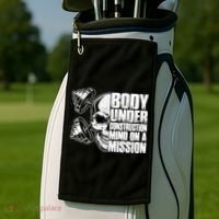 Body Under Construction Mind On A Mission Fitness Lovers Golf Towel thumb 2