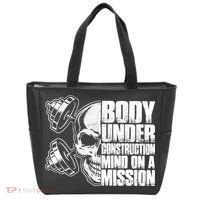Body Under Construction Mind On A Mission Fitness Lovers Tote Bag thumb 0