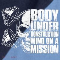 Body Under Construction Mind On A Mission Fitness Lovers Raglan Baseball Sleeve Shirt thumb 2