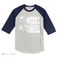 Body Under Construction Mind On A Mission Fitness Lovers Kids Colorblock Raglan Jersey thumb 0