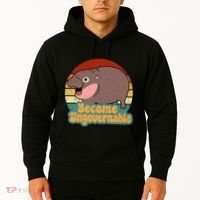 Become Ungovernable Cute Baby Hippo Moo Deng Funny Saying Hoodie thumb 2