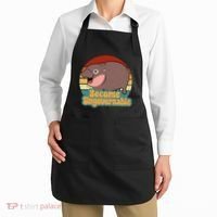 Become Ungovernable Cute Baby Hippo Moo Deng Funny Saying Apron thumb 2