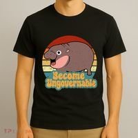 Become Ungovernable Cute Baby Hippo Moo Deng Funny Saying T-Shirt thumb 3