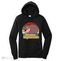 Become Ungovernable Cute Baby Hippo Moo Deng Funny Saying Women's Hoodie thumb 0