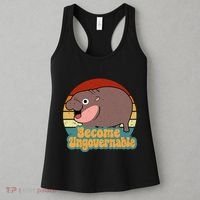 Become Ungovernable Cute Baby Hippo Moo Deng Funny Saying Women's Tank Top thumb 3