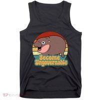 Become Ungovernable Cute Baby Hippo Moo Deng Funny Saying Tank Top thumb 0