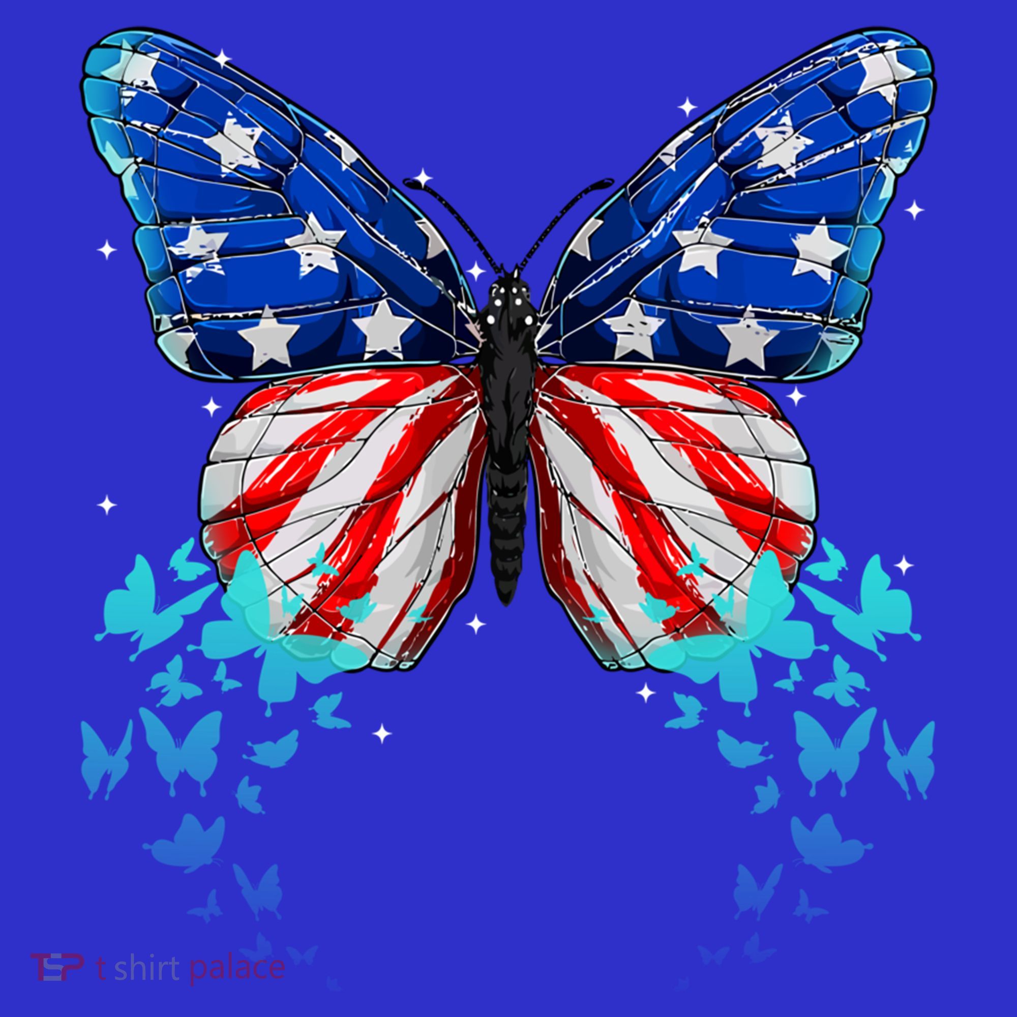 Butterfly Usa Cute 4th Of July Funny America Flag Gift Hoodie