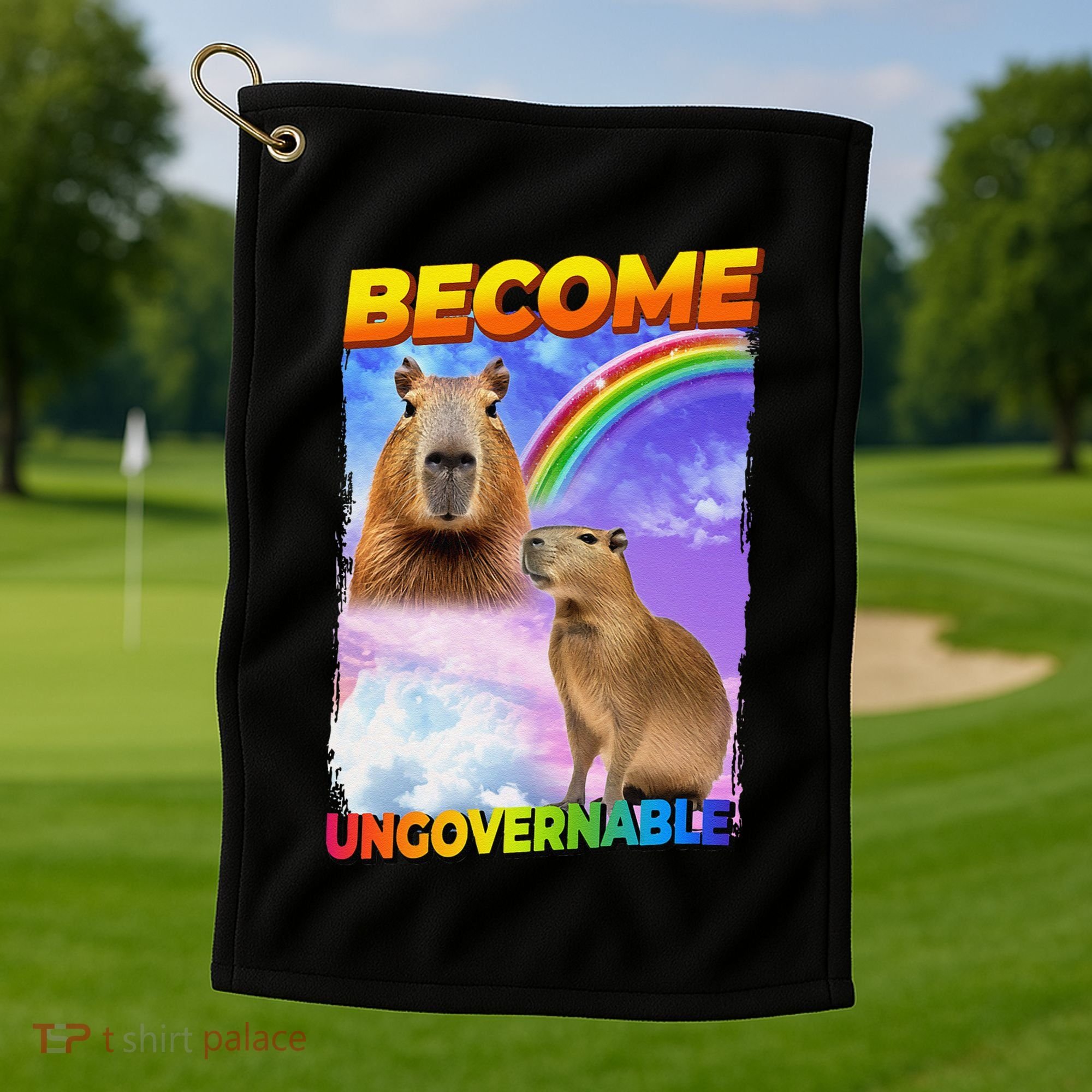 Become Ungovernable Capybara Capibara Pop Culture Golf Towel