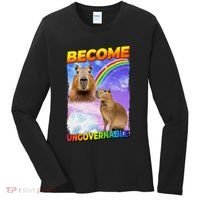 Become Ungovernable Capybara Capibara Pop Culture Women's Long Sleeve Shirt thumb 0