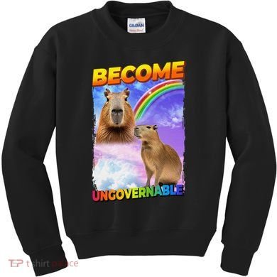Become Ungovernable Capybara Capibara Pop Culture Kids Sweatshirt