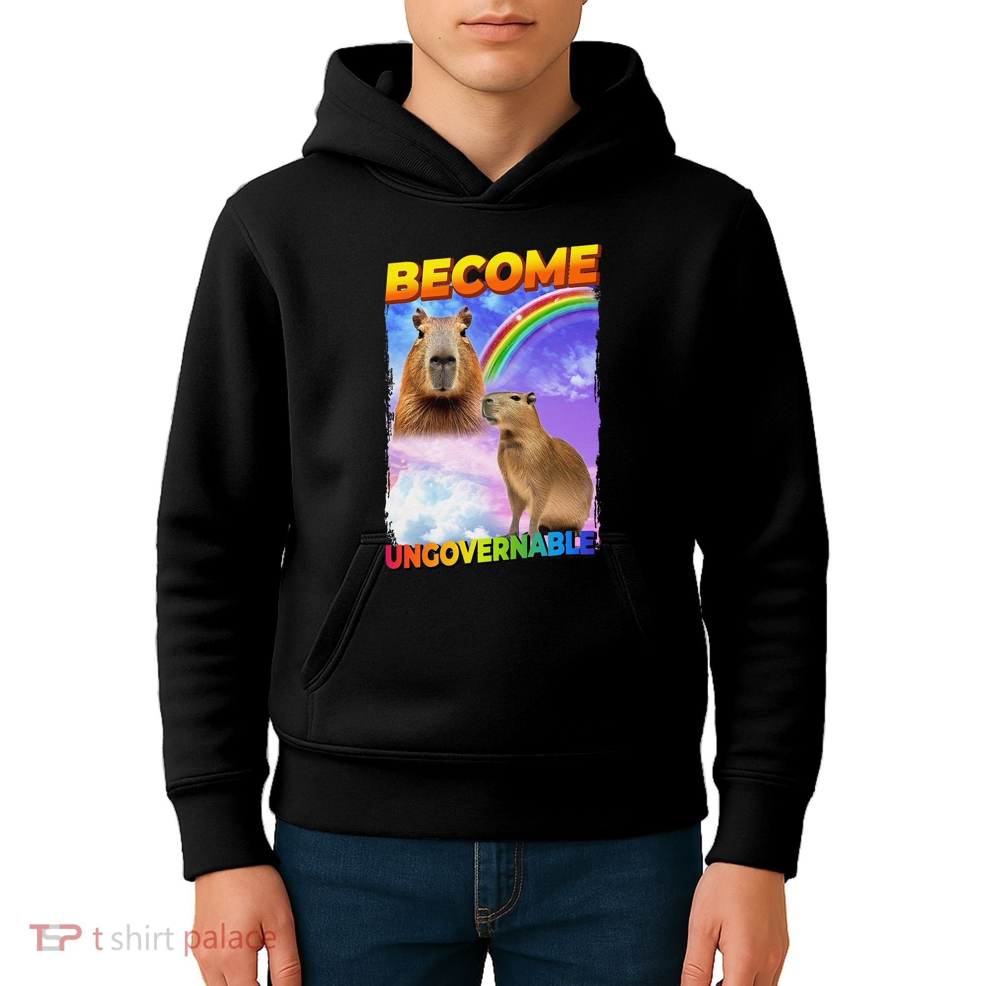 Become Ungovernable Capybara Capibara Pop Culture Kids Hoodie