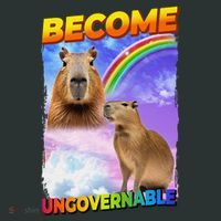 Become Ungovernable Capybara Capibara Pop Culture Infant Baby Jersey Bodysuit thumb 2