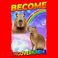 Become Ungovernable Capybara Capibara Pop Culture Santa Hat thumb 1