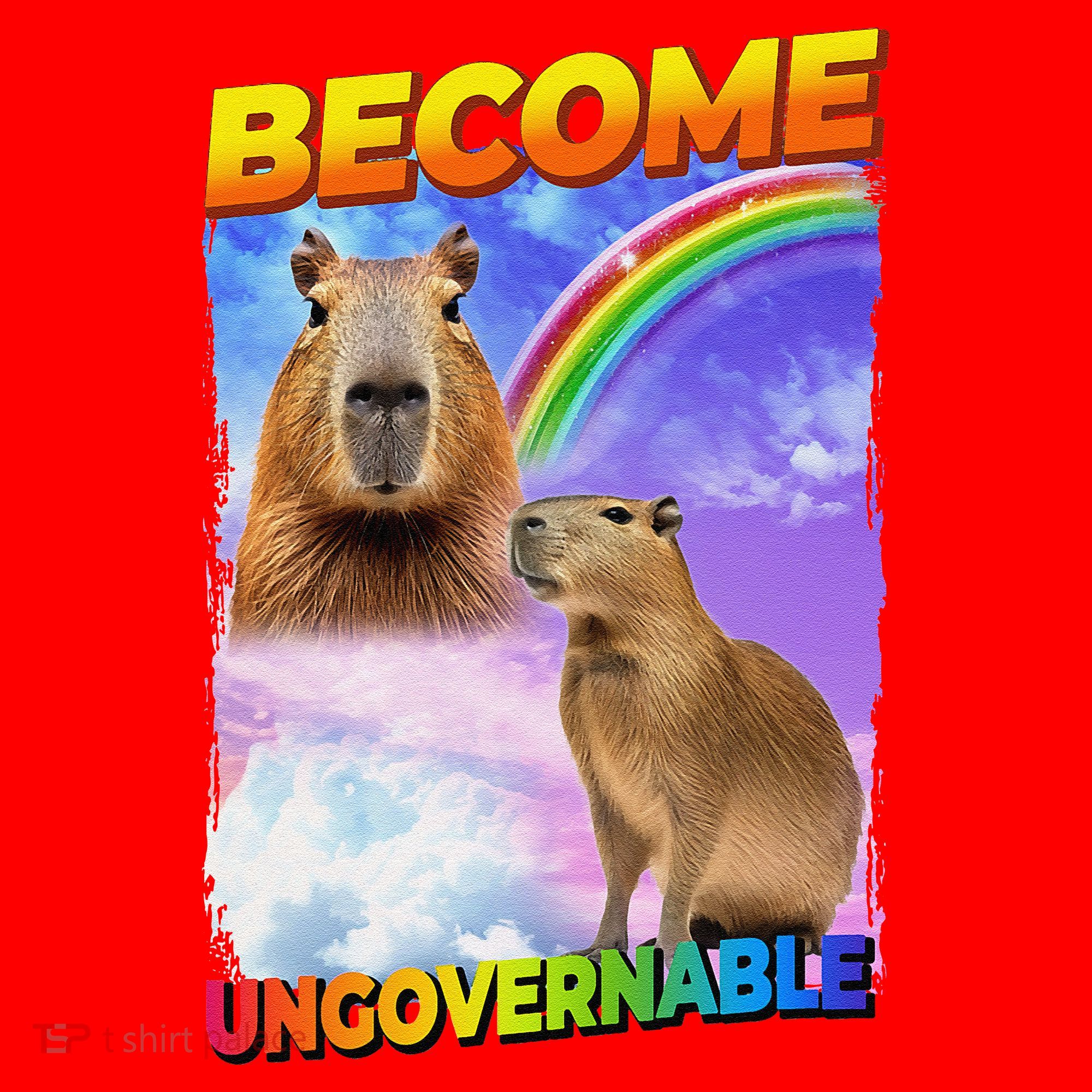 Become Ungovernable Capybara Capibara Pop Culture Santa Hat