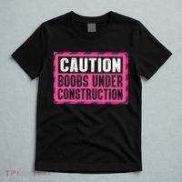 Boobs Under Construction Mastectomy Breast Cancer Warrior T-Shirt thumb 5