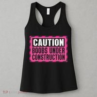 Boobs Under Construction Mastectomy Breast Cancer Warrior Women's Tank Top thumb 3