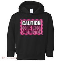 Boobs Under Construction Mastectomy Breast Cancer Warrior Toddler Hoodie thumb 0
