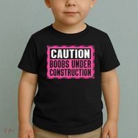 Boobs Under Construction Mastectomy Breast Cancer Warrior Toddler T-Shirt thumb 2