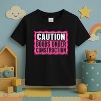 Boobs Under Construction Mastectomy Breast Cancer Warrior Toddler T-Shirt thumb 3