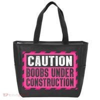 Boobs Under Construction Mastectomy Breast Cancer Warrior Tote Bag thumb 0