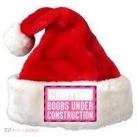 Boobs Under Construction Mastectomy Breast Cancer Warrior Santa Hat thumb 0