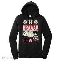 Braaap Ugly Christmas sweater motocross dirt bike Women's Hoodie thumb 0