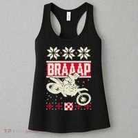 Braaap Ugly Christmas sweater motocross dirt bike Women's Tank Top thumb 3