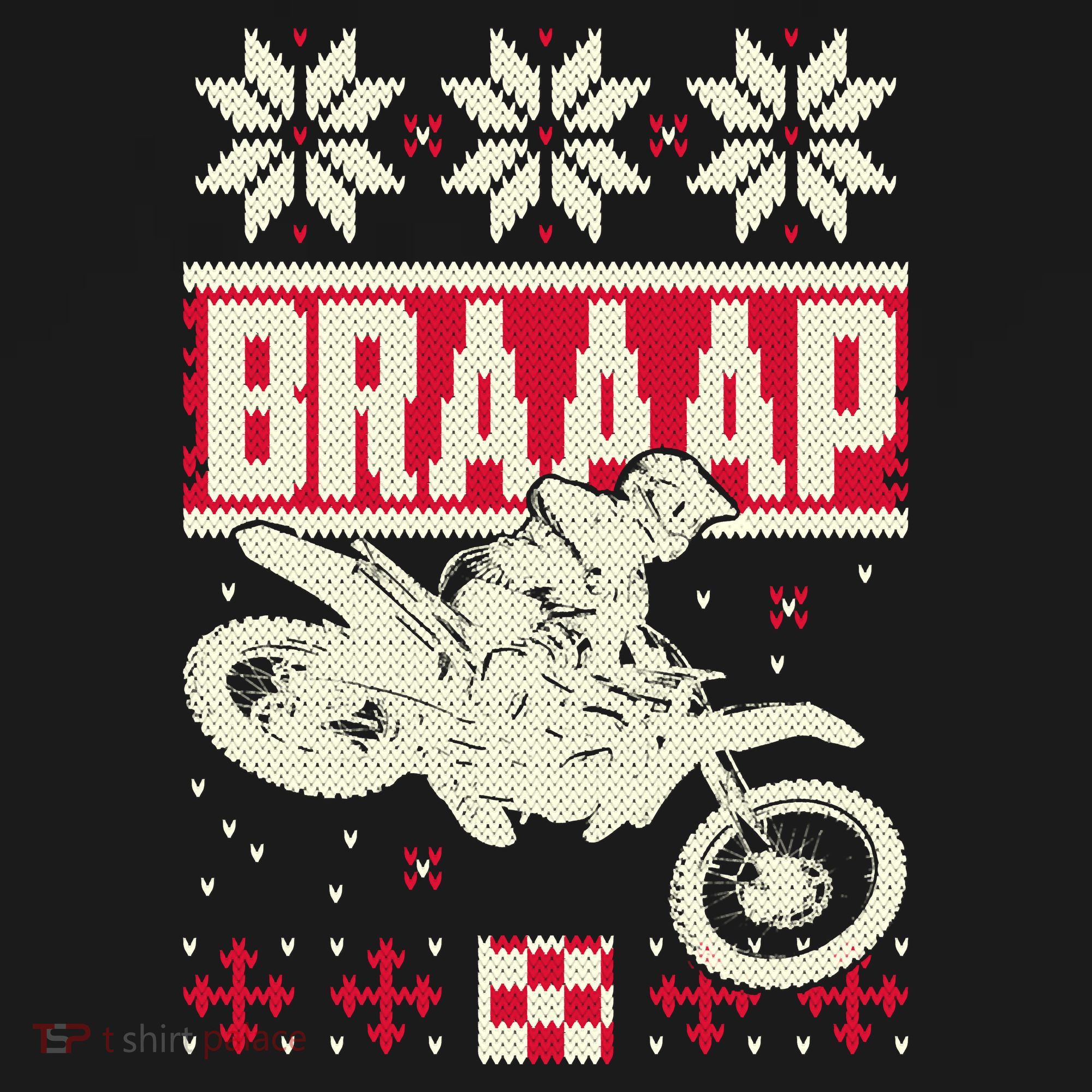 Braaap Ugly Christmas sweater motocross dirt bike Women's Tank Top