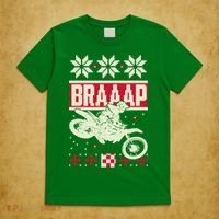 Braaap Ugly Christmas sweater motocross dirt bike T-Shirt thumb 5