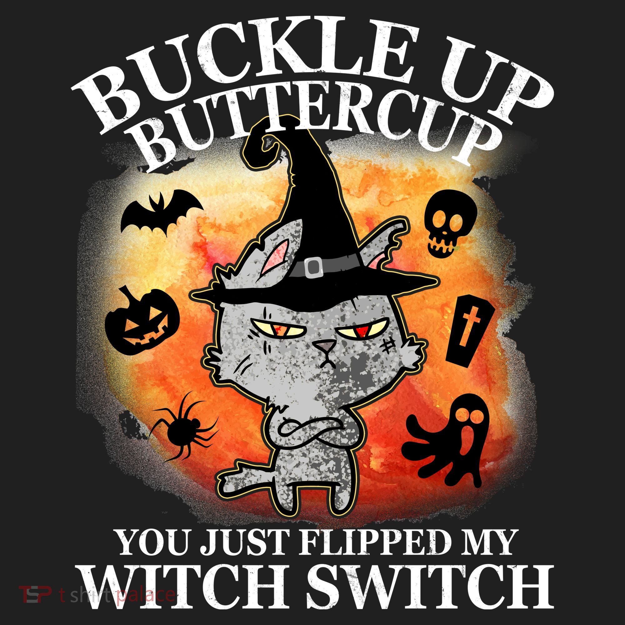 Buckle Up Buttercup You Just Flipped My Witch Switch Halloween Cat Beanie