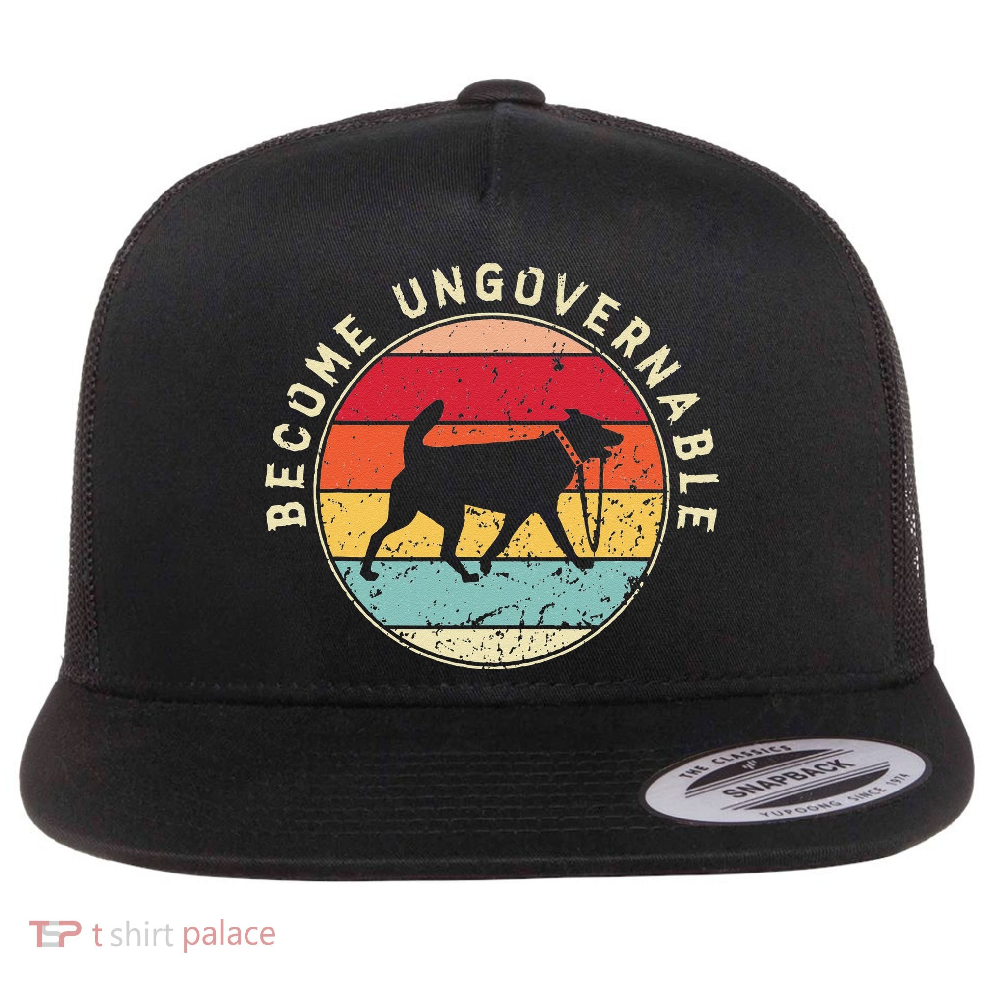 Become Ungovernable Dog Flat Bill Trucker Hat