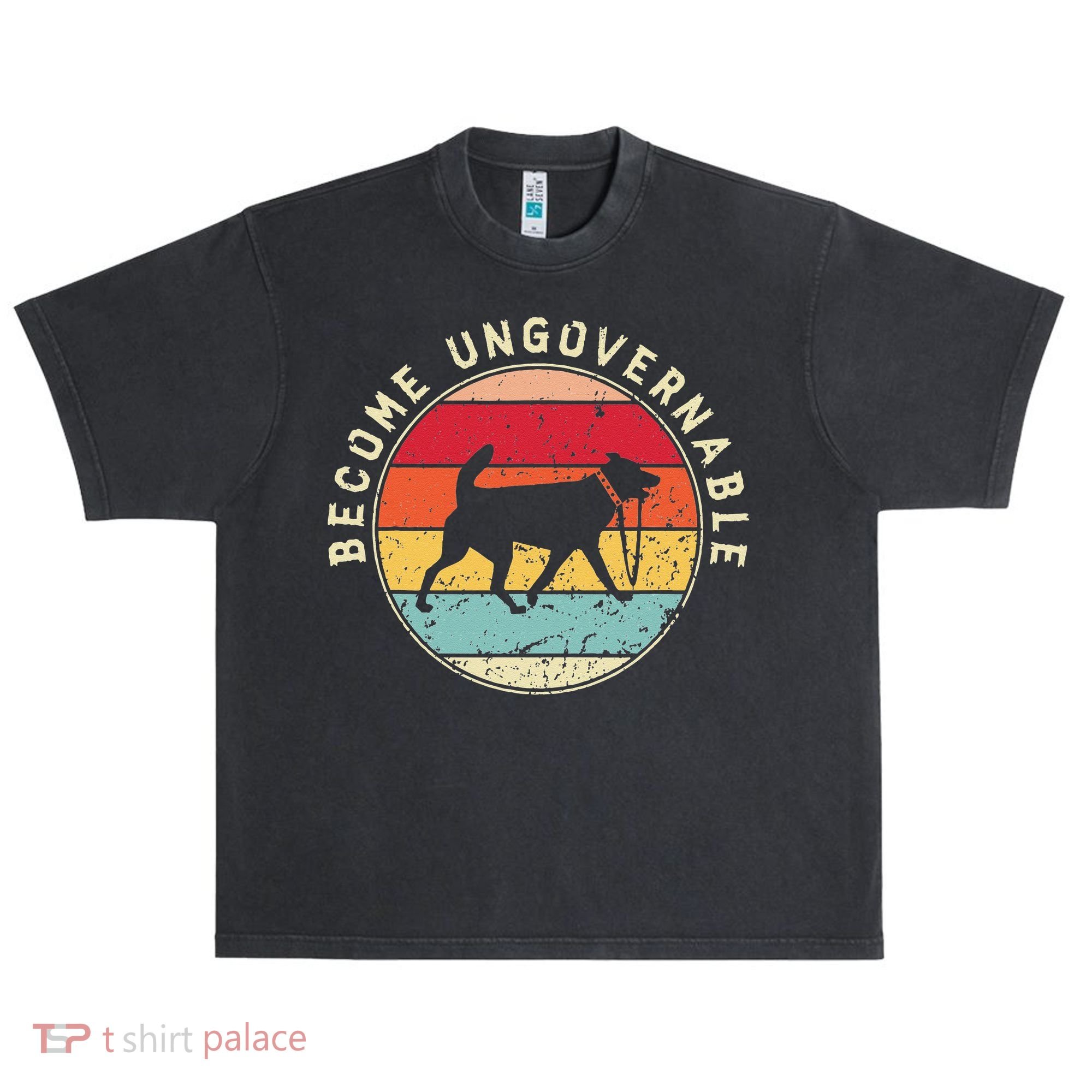 Become Ungovernable Dog Urban Oversized Heavyweight T-Shirt