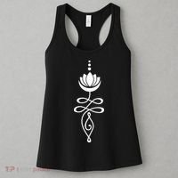 Buddhist Crescent Moon And Lotus Flower Women's Tank Top thumb 3