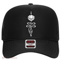 Buddhist Crescent Moon And Lotus Flower Hat thumb 0