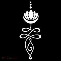 Buddhist Crescent Moon And Lotus Flower Visor thumb 3