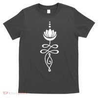 Buddhist Crescent Moon And Lotus Flower T-Shirt thumb 0