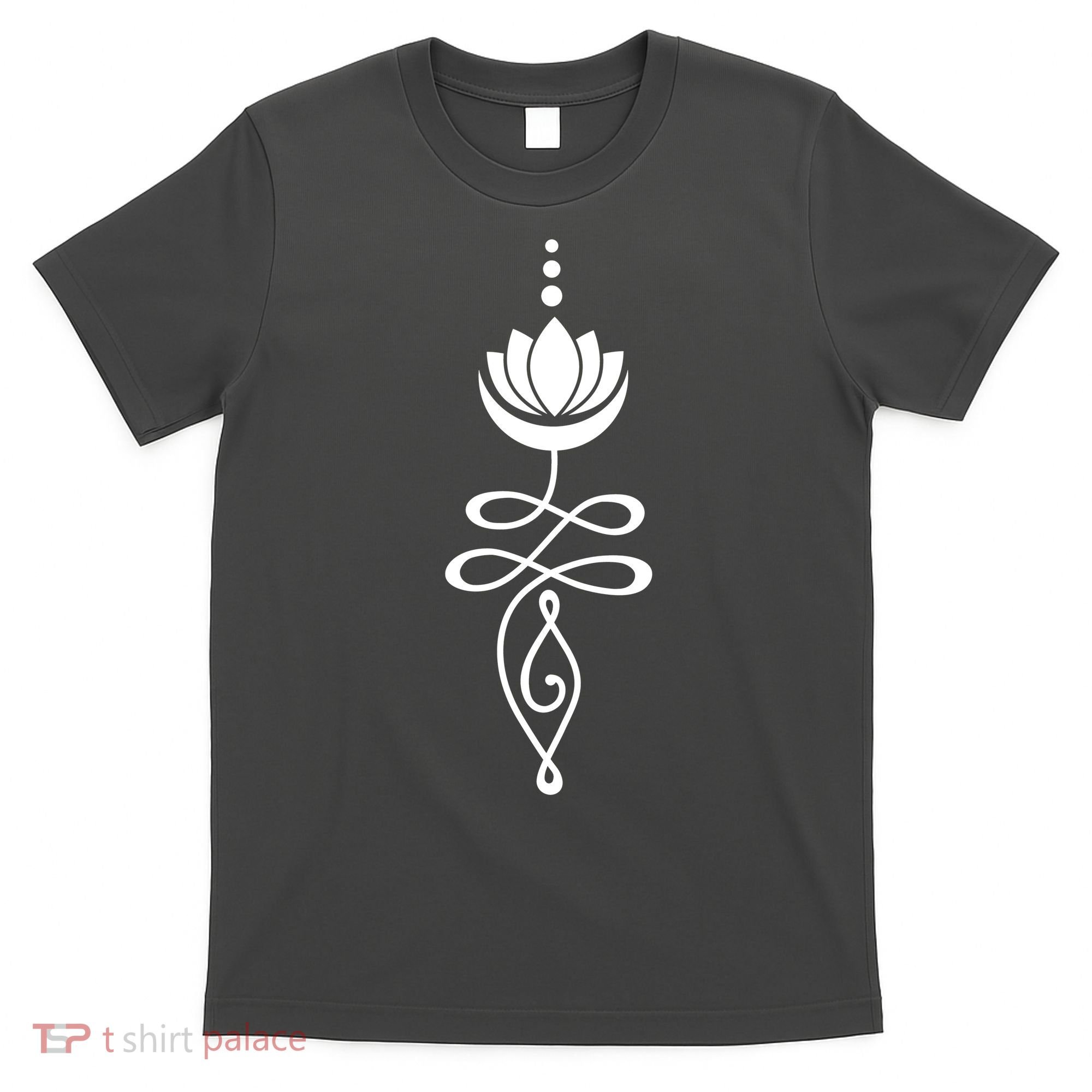 Buddhist Crescent Moon And Lotus Flower T-Shirt