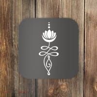 Buddhist Crescent Moon And Lotus Flower Coaster thumb 0