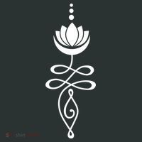 Buddhist Crescent Moon And Lotus Flower Mousepad thumb 1
