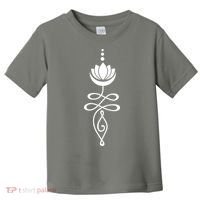 Buddhist Crescent Moon And Lotus Flower Toddler T-Shirt thumb 0