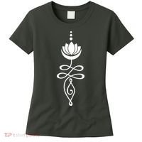 Buddhist Crescent Moon And Lotus Flower Women's T-Shirt thumb 0